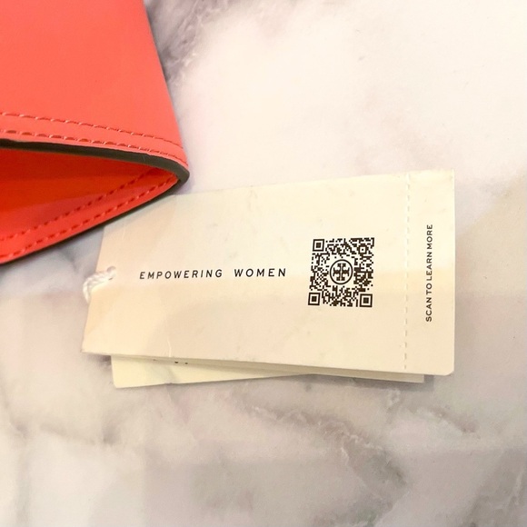 Tory Burch Ella Bio Mini Tote Coral Crush Crossbody Bag NWOT - Picture 4 of 12